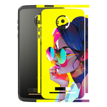 Motorola Phone Skins (All Models) - Bold Stylish Girl - 3D Embossed Finish (L-222) Motorola Moto Z