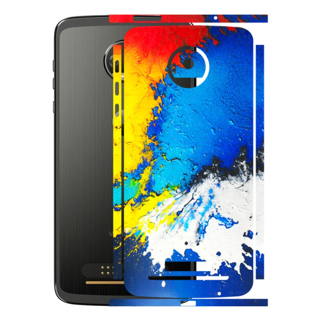 Motorola Phone Skins (All Models) - Acrylic Paint Spill - 3D Embossed Finish (L-229) Motorola Moto Z