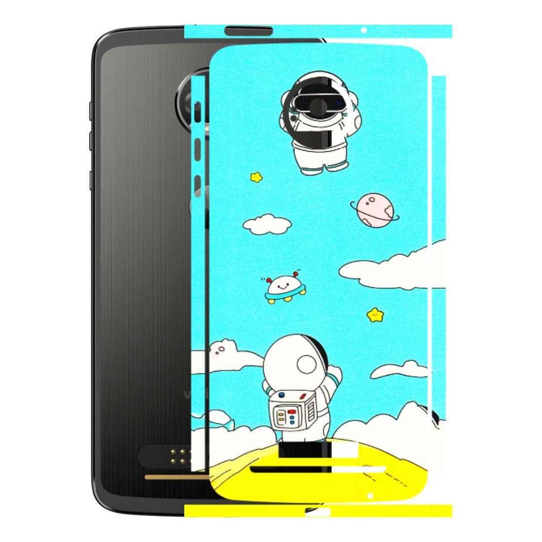 Motorola Phone Skins (All Models) - Blue Skies Astro Float - 3D Embossed Finish (L-230) Motorola Moto Z