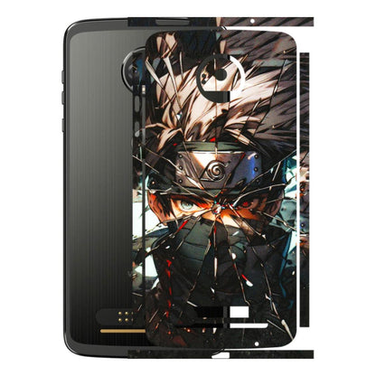 Motorola Phone Skins (All Models) - Kakashi Shattered Glass Effect - 3D Embossed Finish (L-237) Motorola Moto Z