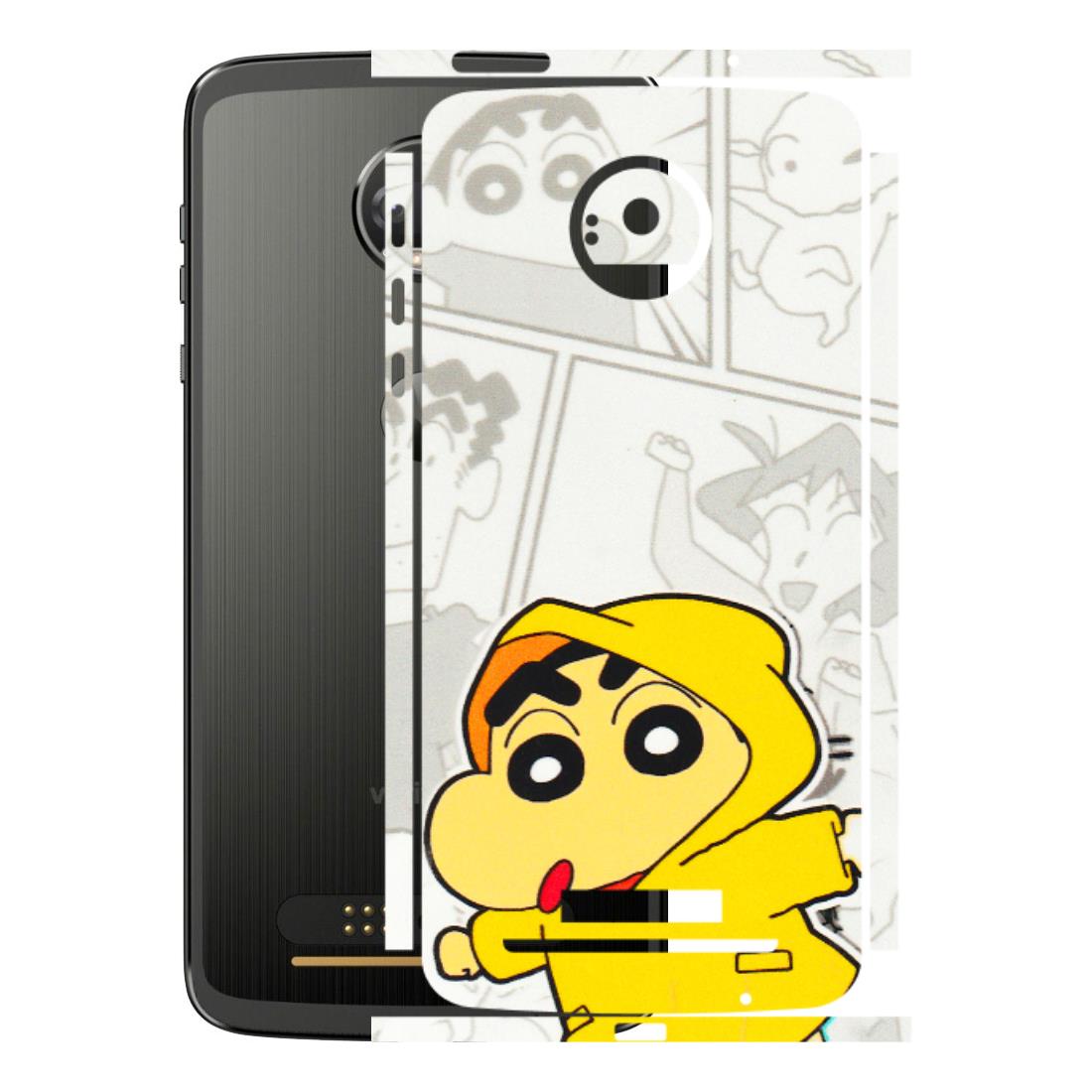 Motorola Phone Skins (All Models) - Yellow Shinchan Comic - 3D Embossed Finish (L-246) Motorola Moto Z
