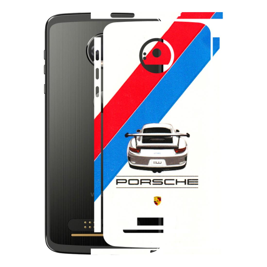 Motorola Phone Skins (All Models) - Porche Car Sober Logo - 3D Embossed Finish (L-248) Motorola Moto Z