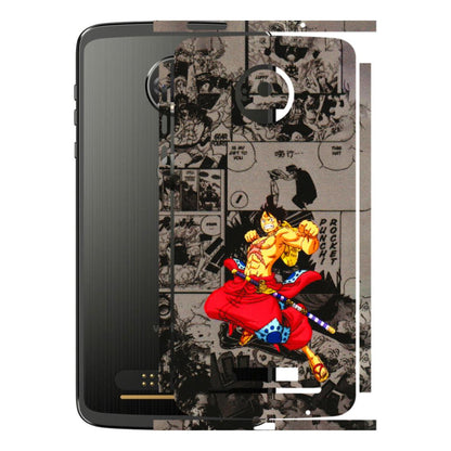 Motorola Phone Skins (All Models) - One Piece Rocket Punch Manga - 3D Embossed Finish (L-25) Motorola Moto Z