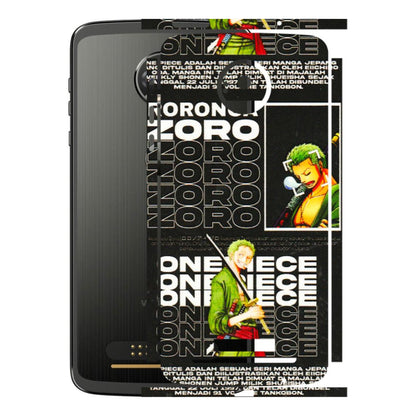 Motorola Phone Skins (All Models) - One Piece Zoro - 3D Embossed Finish (L-250) Motorola Moto Z