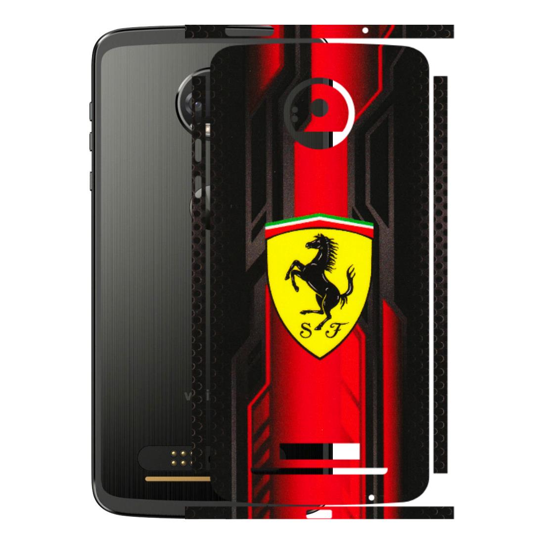 Motorola Phone Skins (All Models) - Black Ferrari Logo - 3D Embossed Finish (L-253) Motorola Moto Z