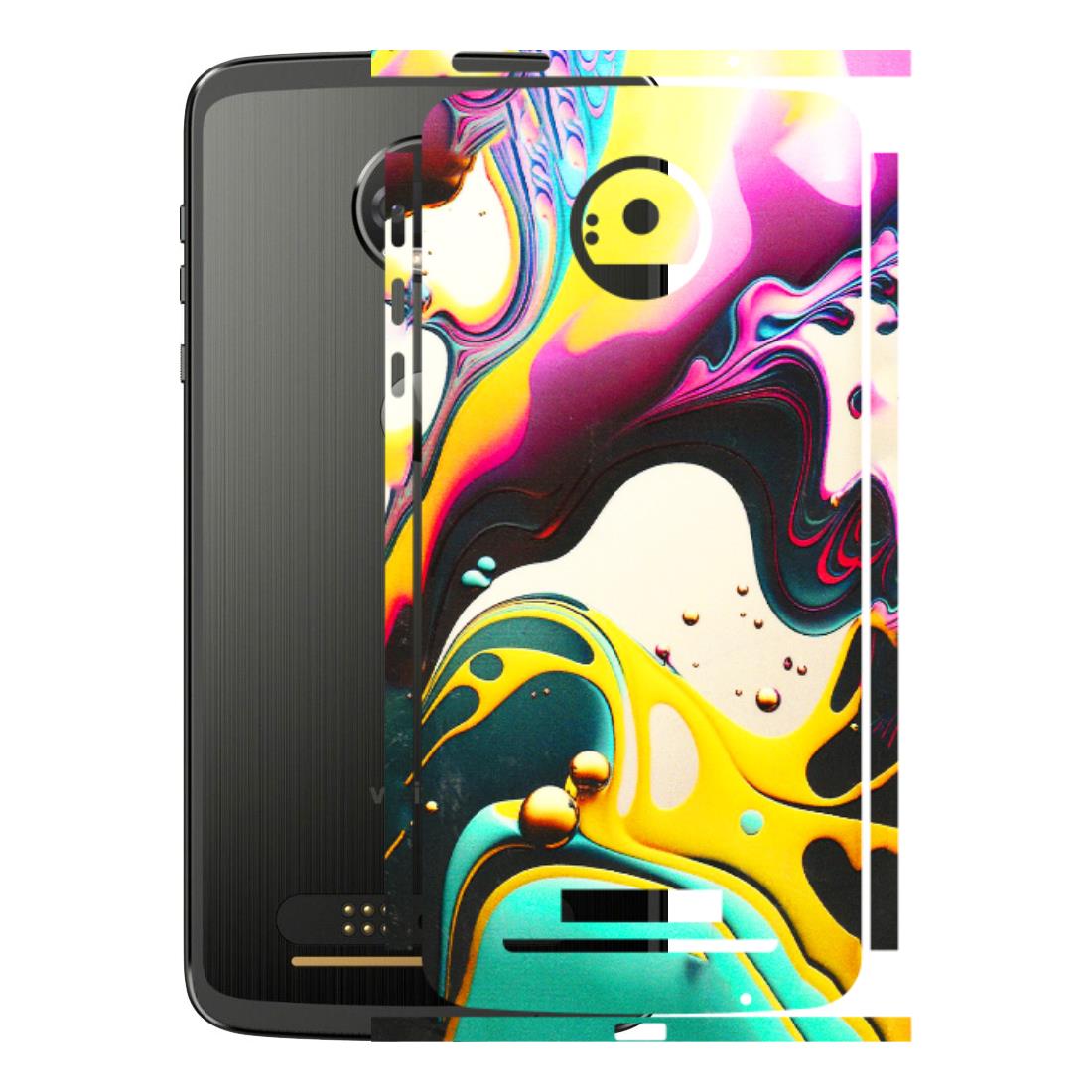 Motorola Phone Skins (All Models) - Multicolor Abstract pattern - 3D Embossed Finish (L-254) Motorola Moto Z