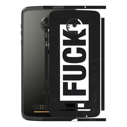Motorola Phone Skins (All Models) - The F Word - 3D Embossed Finish (L-255) Motorola Moto Z