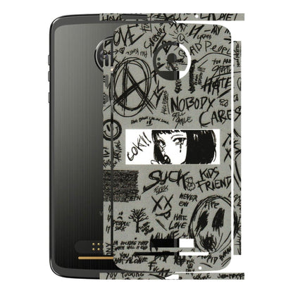 Motorola Phone Skins (All Models) - Never Have Love Anime - 3D Embossed Finish (L-260) Motorola Moto Z