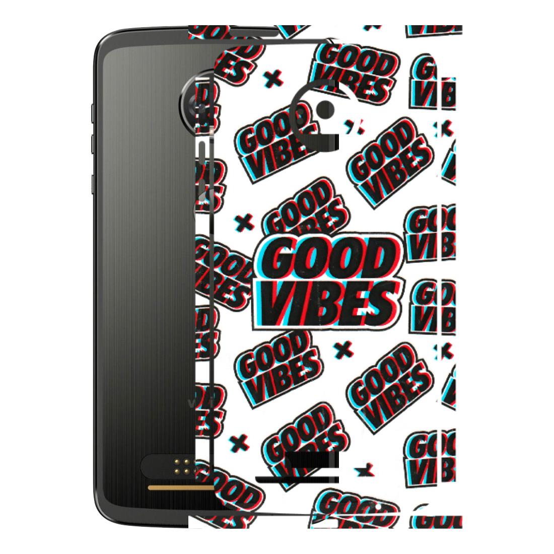 Motorola Phone Skins (All Models) - Good Vibes - 3D Embossed Finish (L-282) Motorola Moto Z