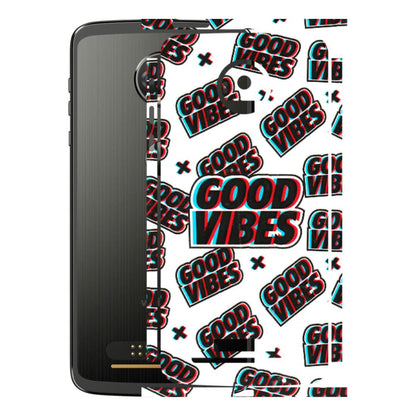 Motorola Phone Skins (All Models) - Good Vibes - 3D Embossed Finish (L-282) Motorola Moto Z