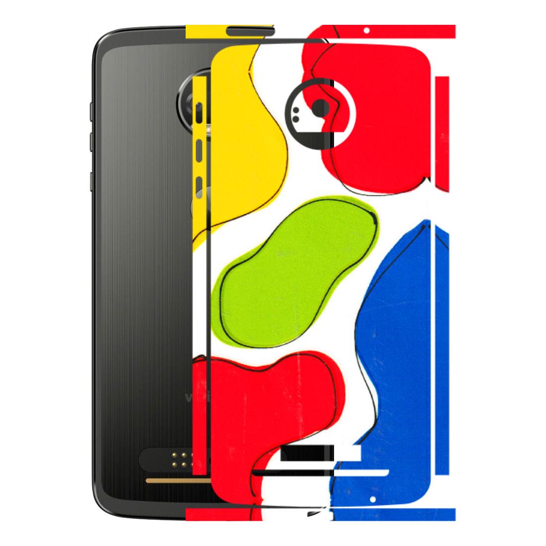 Motorola Phone Skins (All Models) - RGB Colour Paint - 3D Embossed Finish (L-284) Motorola Moto Z