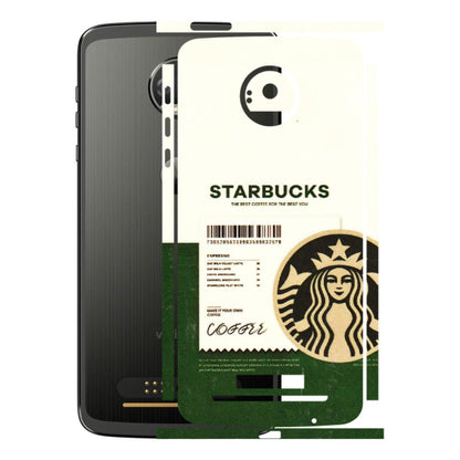Motorola Phone Skins (All Models) - Starbucks Barcode - 3D Embossed Finish (L-308) Motorola Moto Z