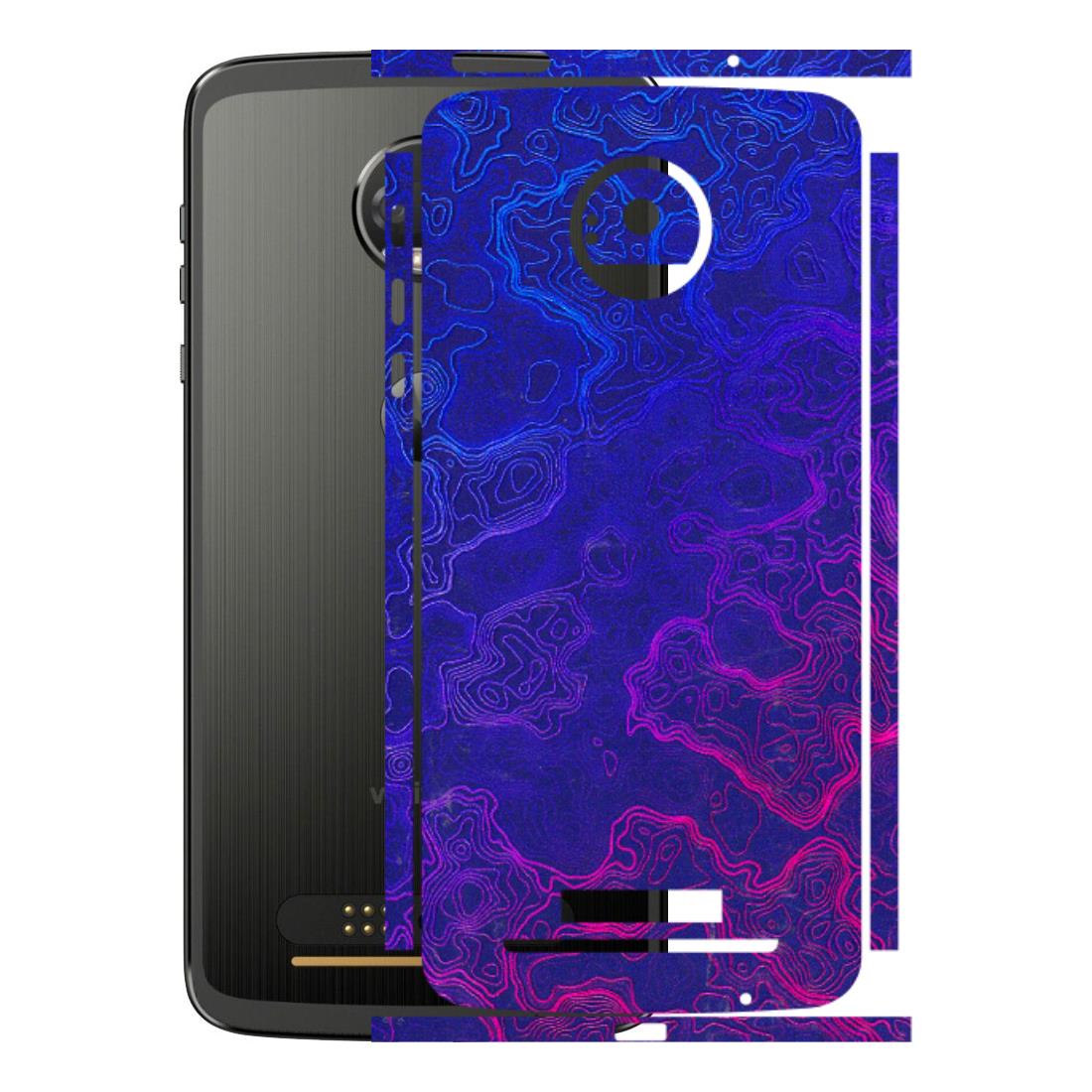 Motorola Phone Skins (All Models) - Purple Ripples Swirl - 3D Embossed Finish (L-314) Motorola Moto Z