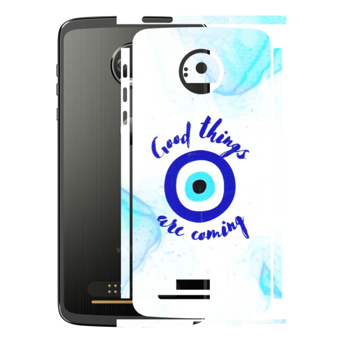 Motorola Phone Skins (All Models) - Evil Eye Good Things Are Coming - 3D Embossed Finish (L-322) Motorola Moto Z