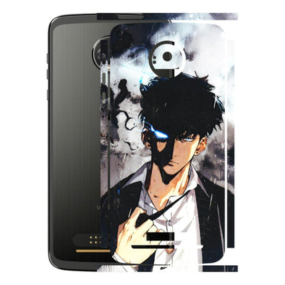 Motorola Phone Skins (All Models) - Sung Jinwoo Manhwa Anime - 3D Embossed Finish (L-328) Motorola Moto Z