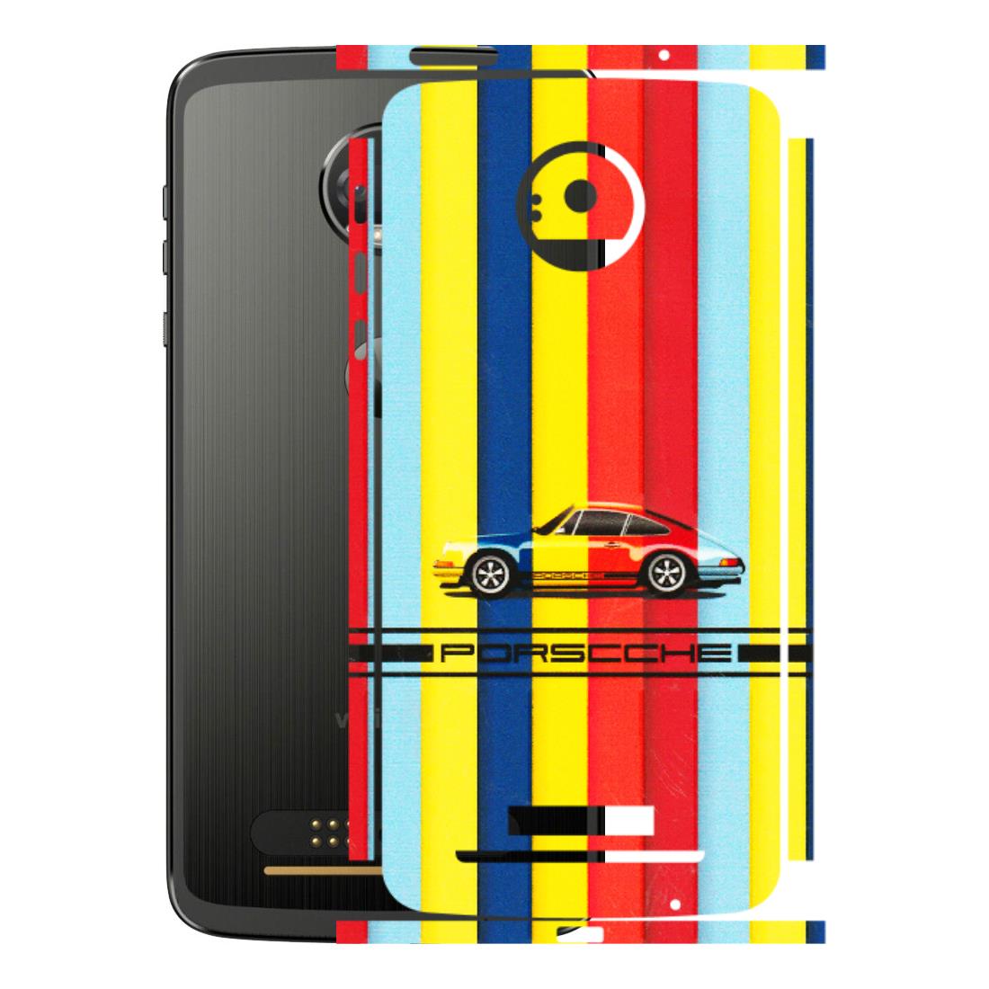 Motorola Phone Skins (All Models) - Multicolour Porche - 3D Embossed Finish (L-39) Motorola Moto Z