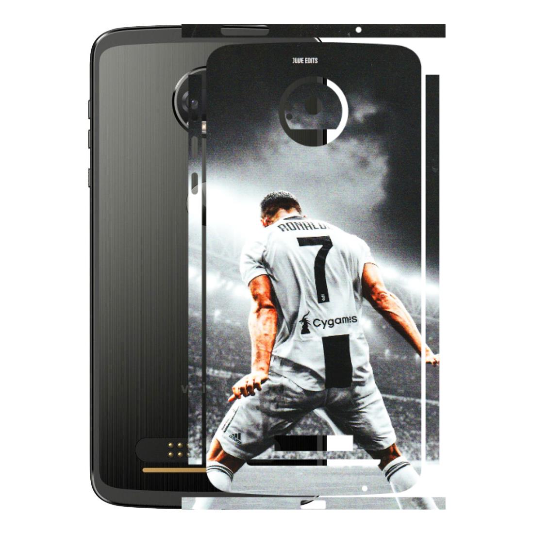 Motorola Phone Skins (All Models) - Ronaldo CR7 Crazy - 3D Embossed Finish (L-44) Motorola Moto Z
