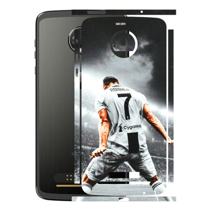 Motorola Phone Skins (All Models) - Ronaldo CR7 Crazy - 3D Embossed Finish (L-44) Motorola Moto Z
