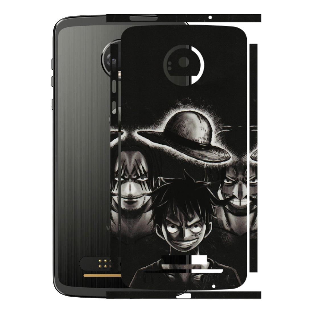 Motorola Phone Skins (All Models) - Black Luffy Hat - 3D Embossed Finish (L-57) Motorola Moto Z