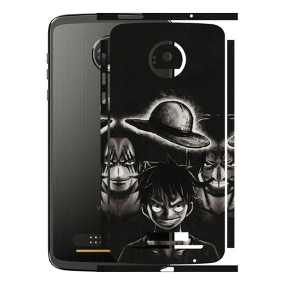 Motorola Phone Skins (All Models) - Black Luffy Hat - 3D Embossed Finish (L-57) Motorola Moto Z