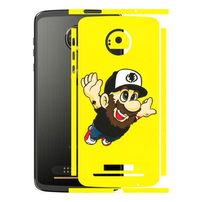 Motorola Phone Skins (All Models) - Flying Beardo - 3D Embossed Finish (L-60) Motorola Moto Z