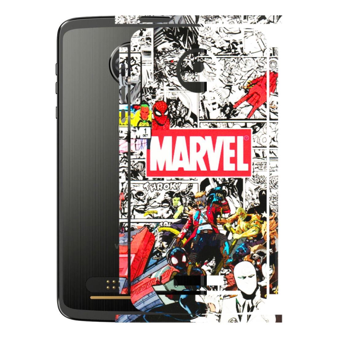 Motorola Phone Skins (All Models) - Marvel Colorful Comic - 3D Embossed Finish (L-64) Motorola Moto Z