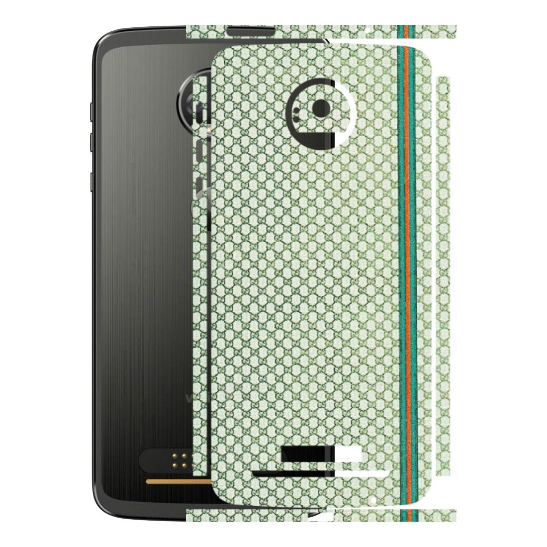 Motorola Phone Skins (All Models) - Gucci Fabric Pattern - 3D Embossed Finish (L-73) Motorola Moto Z