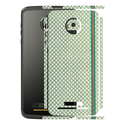 Motorola Phone Skins (All Models) - Gucci Fabric Pattern - 3D Embossed Finish (L-73) Motorola Moto Z