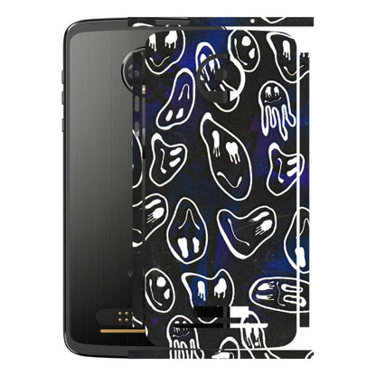 Motorola Phone Skins (All Models) - Distorted Smileys - 3D Embossed Finish (L-92) Motorola Moto Z