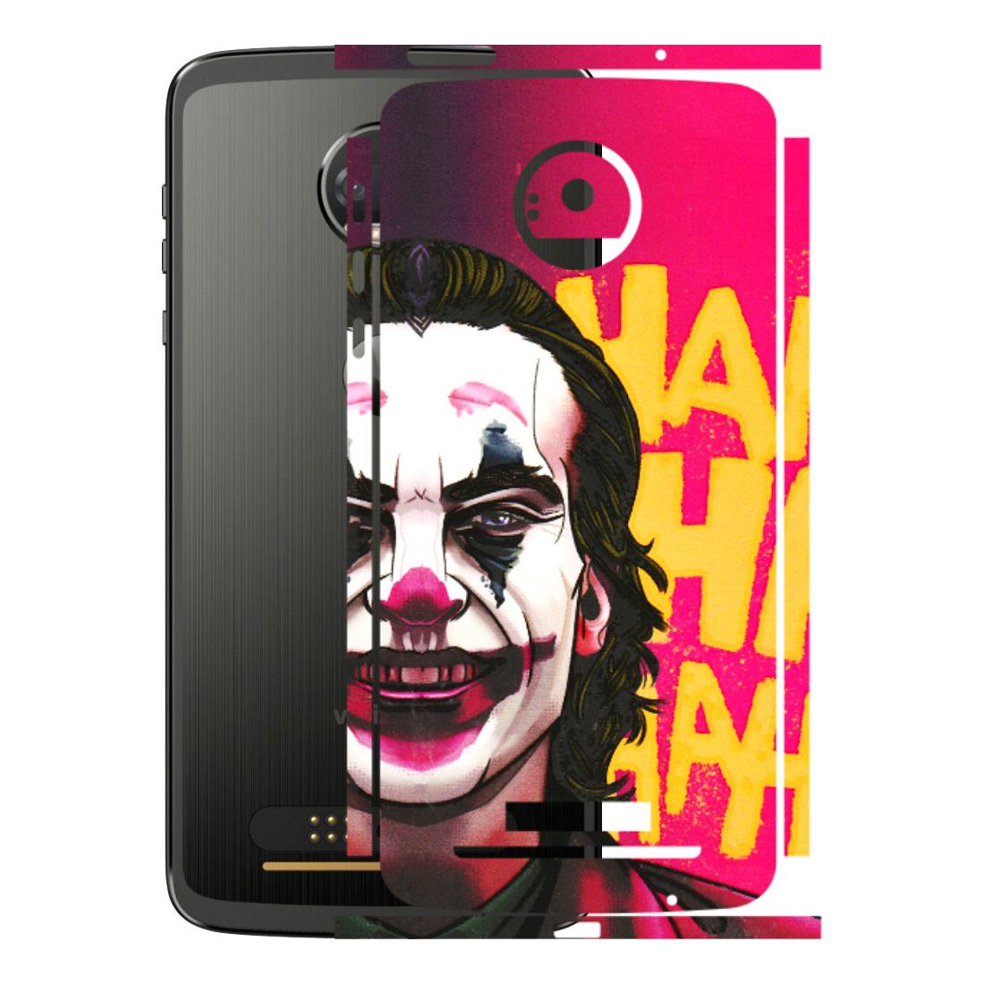 Motorola Phone Skins (All Models) - Joker Evil Laugh - 3D Embossed Finish (L-97) Motorola Moto Z