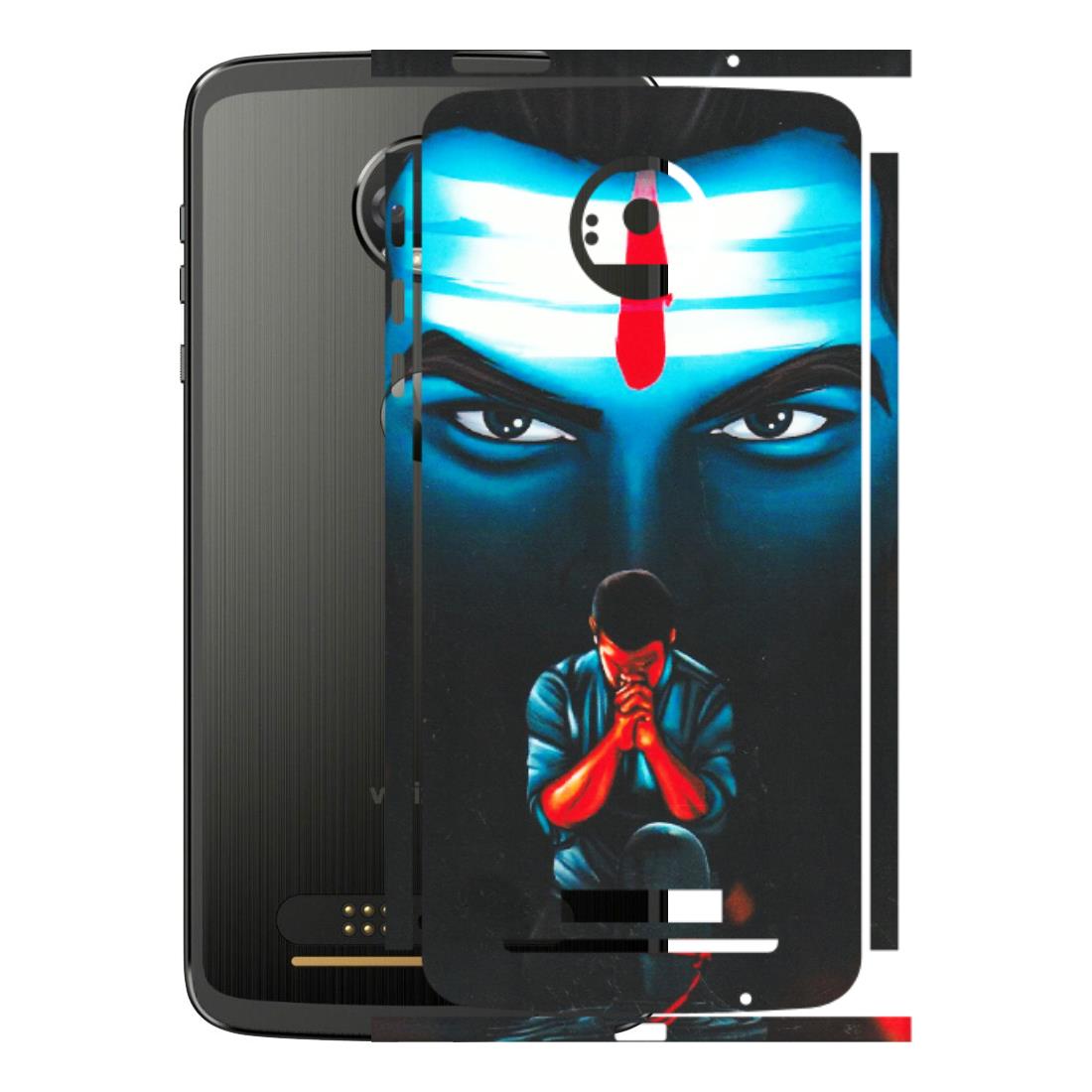 Motorola Phone Skins (All Models) - Mahakal Bhakt - Matte Finish (M-112) Motorola Moto Z