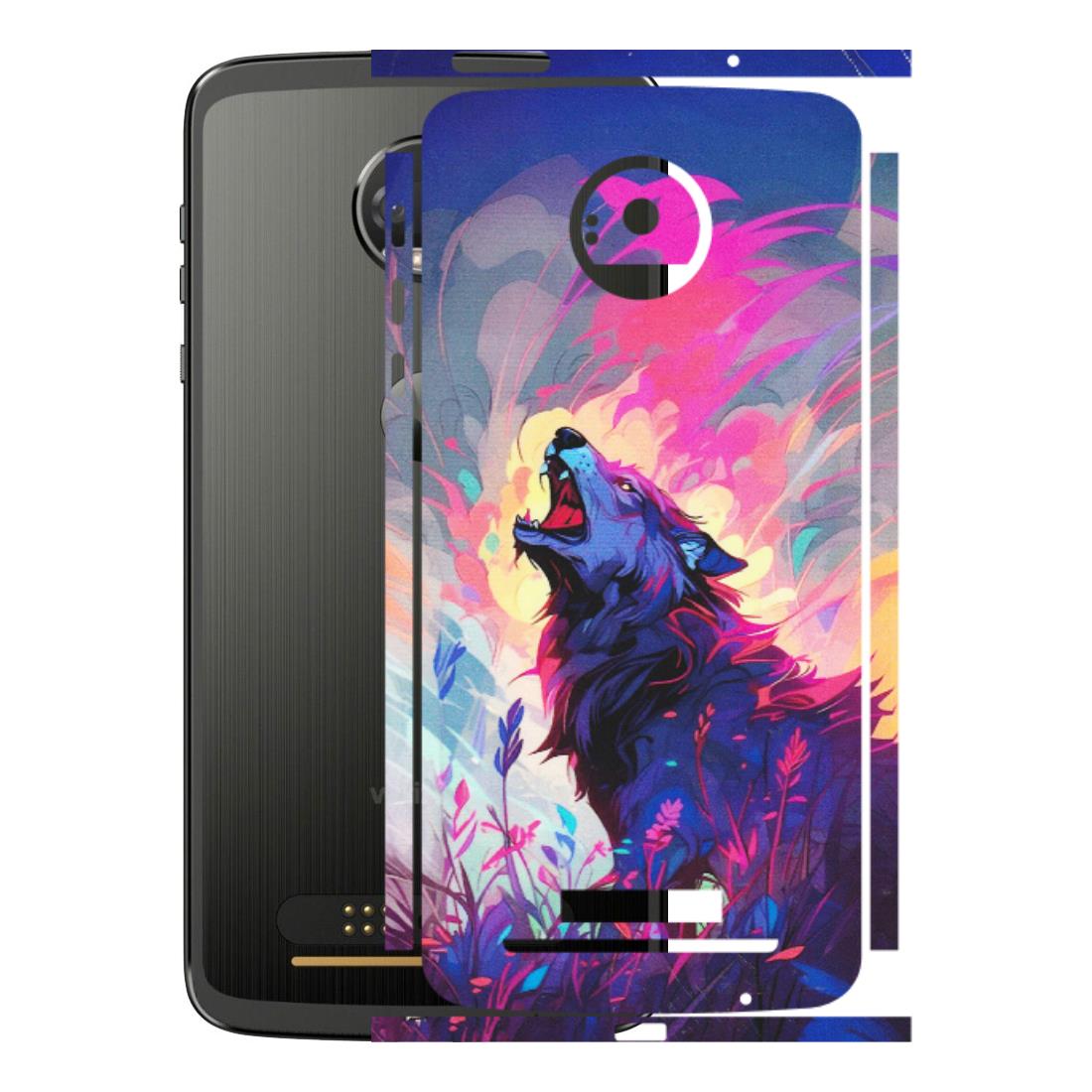 Motorola Phone Skins (All Models) - New Wild Wolf Abstract - Matte Finish (M-125) Motorola Moto Z