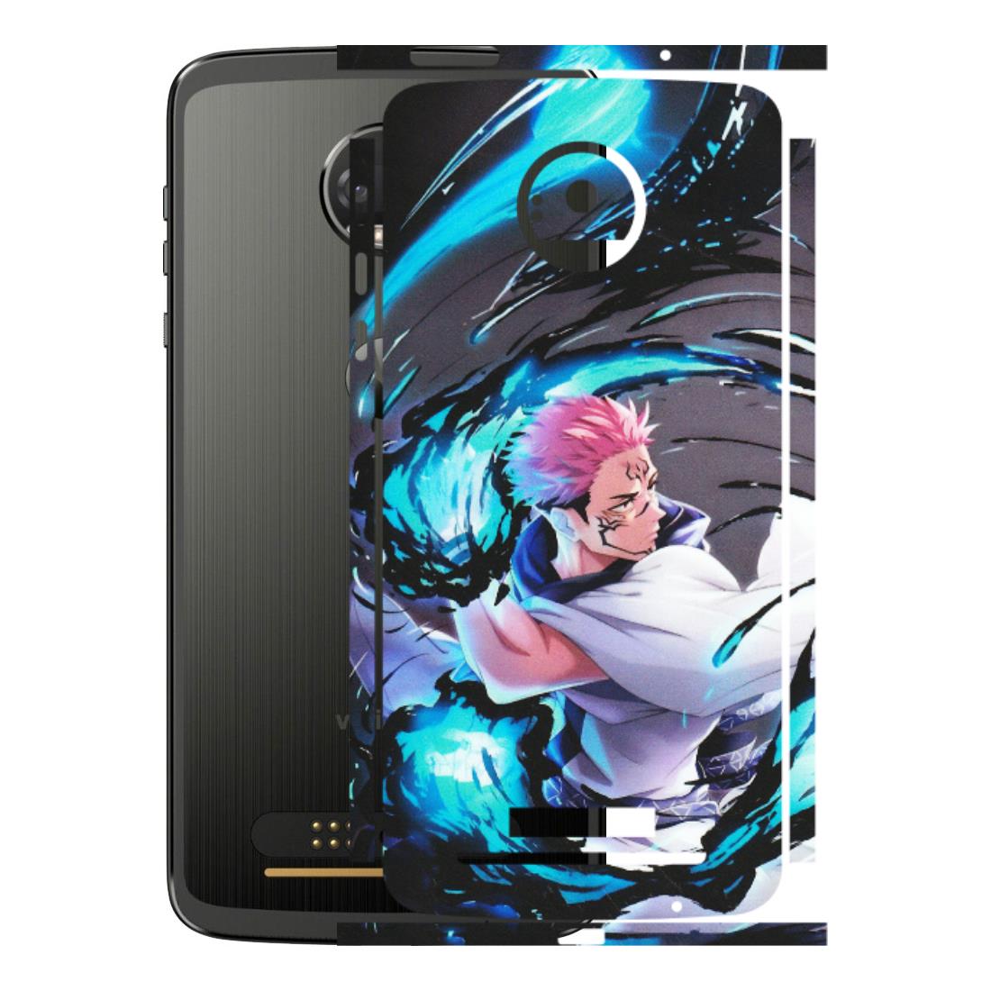 Motorola Phone Skins (All Models) - New Jujutsu Kaisen Grey Blue Anime - Matte Finish (M-127) Motorola Moto Z