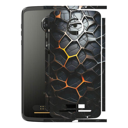 Motorola Phone Skins (All Models) - New Abstract Graphite Tiles - Matte Finish (M-130) Motorola Moto Z