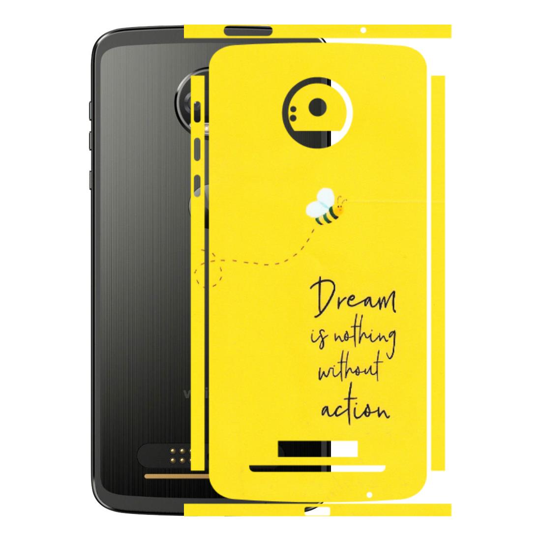 Motorola Phone Skins (All Models) - Dream Is Nothing Without Action - Matte Finish (M-138) Motorola Moto Z