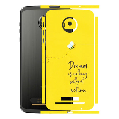 Motorola Phone Skins (All Models) - Dream Is Nothing Without Action - Matte Finish (M-138) Motorola Moto Z