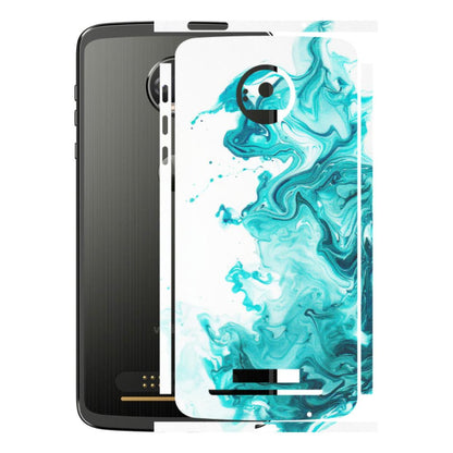Motorola Phone Skins (All Models) - Sky Blue Abstract Colour - Matte Finish (M-146) Motorola Moto Z