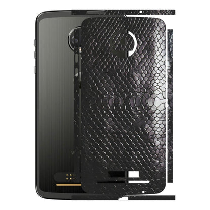 Motorola Phone Skins (All Models) - Black Snack Leather - Matte Finish (M-147) Motorola Moto Z