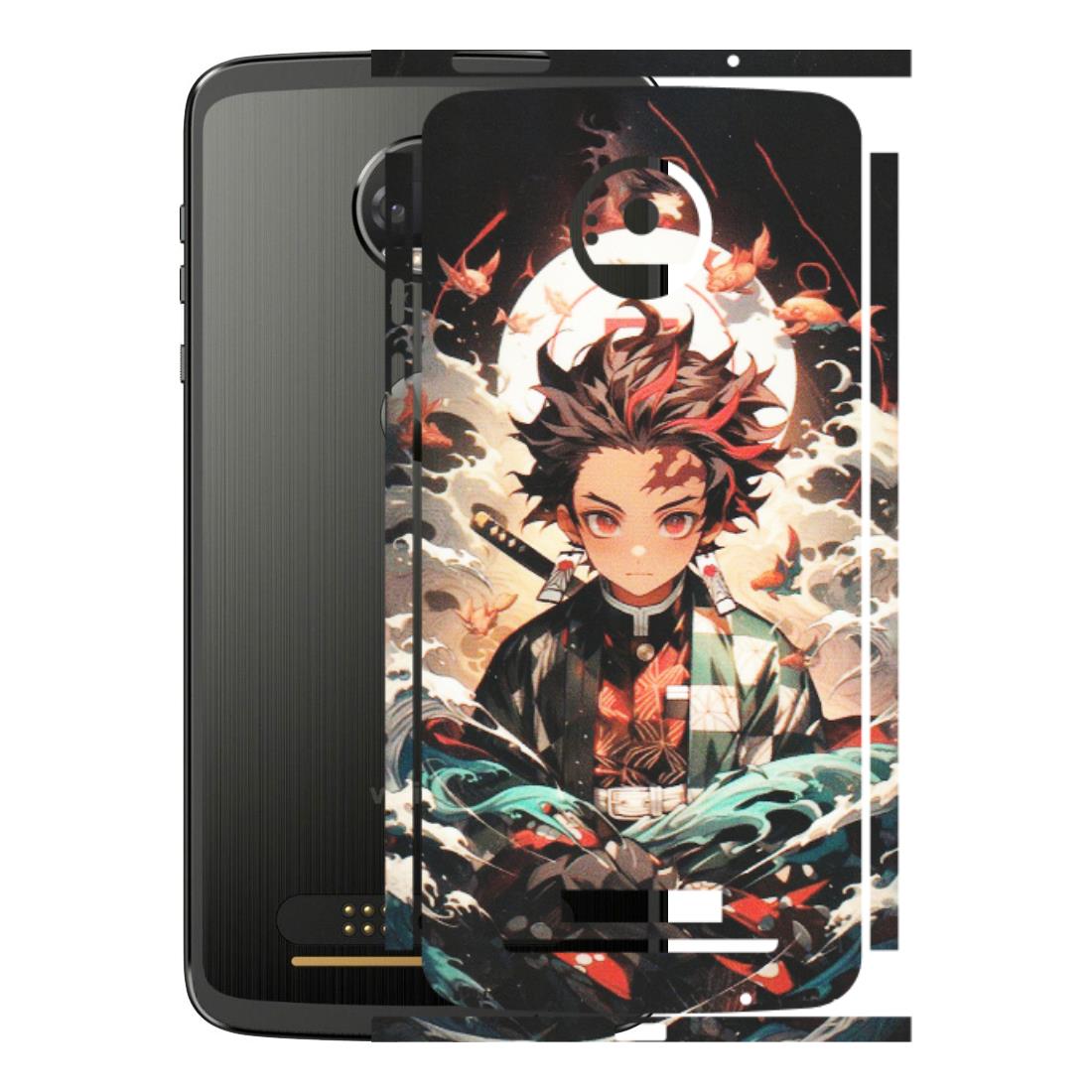 Motorola Phone Skins (All Models) - Tanjiro Demon Slayer Anime - Matte Finish (M-158) Motorola Moto Z