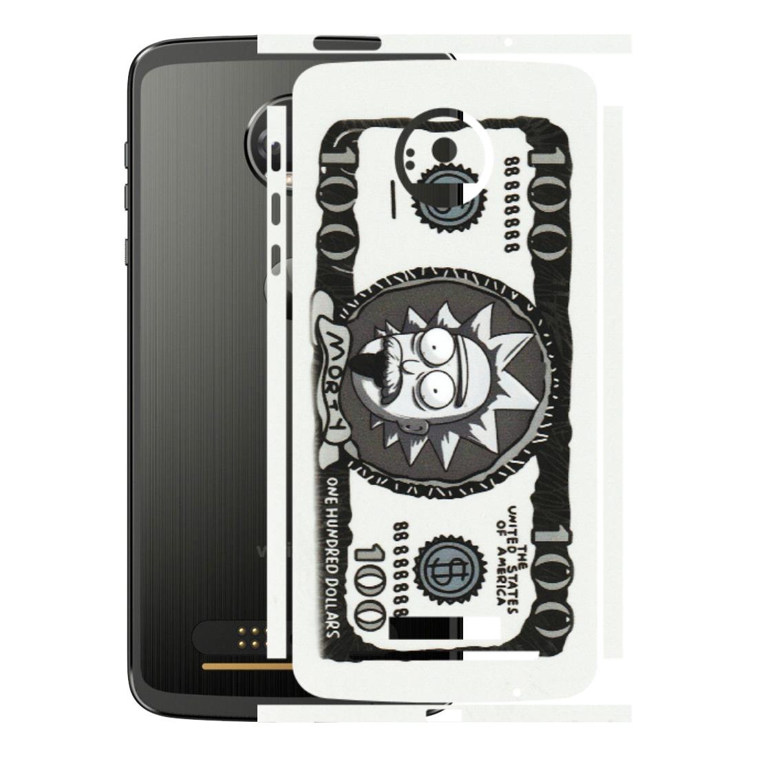 Motorola Phone Skins (All Models) - Rick And Morty Hundred Dollar Anime - Matte Finish (M-161) Motorola Moto Z