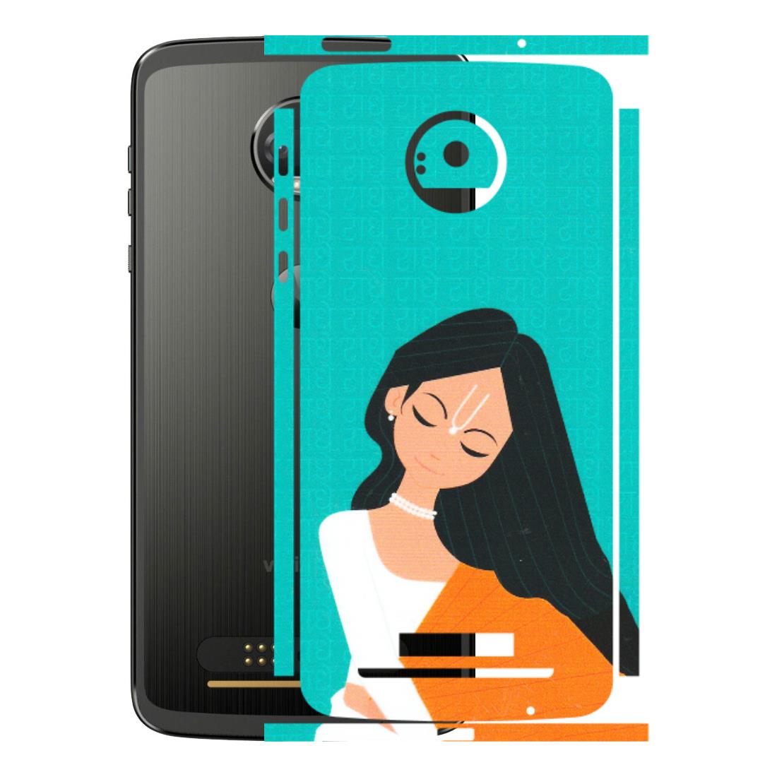 Motorola Phone Skins (All Models) - Radhe Radhe With Hindu Symbol - Matte Finish (M-164) Motorola Moto Z