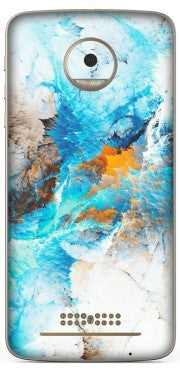 Motorola Phone Skins (All Models) - Blue Waves Abstract - Matte Finish (M-19) Motorola Moto Z