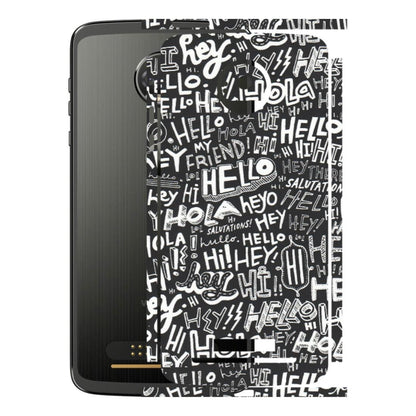 Motorola Phone Skins (All Models) - Hi Hello Doodles - Matte Finish (M-25) Motorola Moto Z