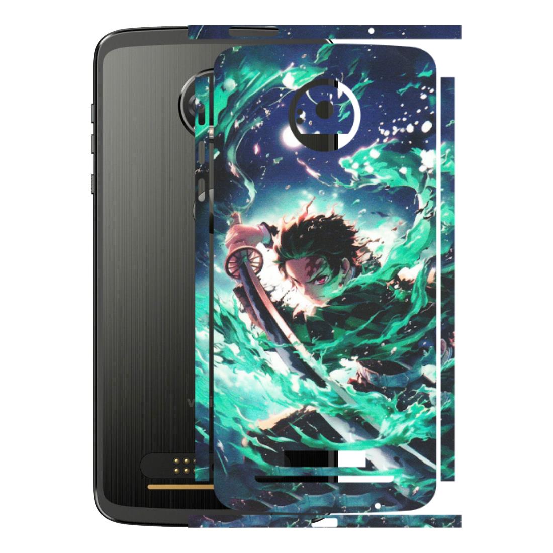 Motorola Phone Skins (All Models) - Sword Fighter Anime - Matte Finish (M-29) Motorola Moto Z