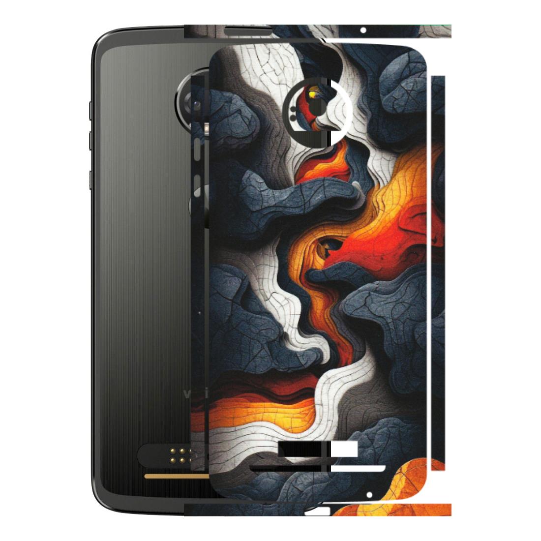 Motorola Phone Skins (All Models) - Abstract Volcanic Layers - Matte Finish (M-52) Motorola Moto Z