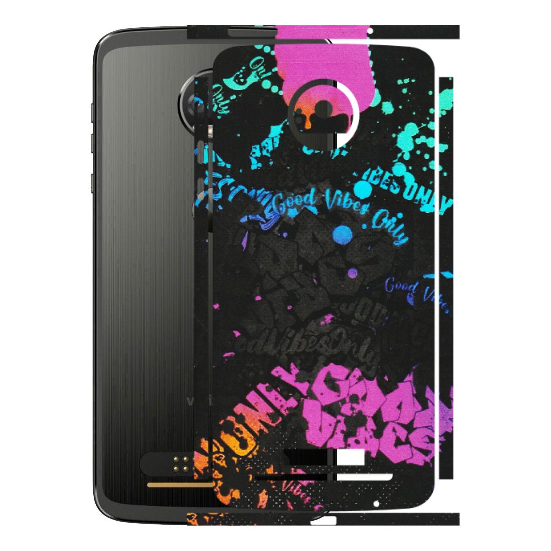 Motorola Phone Skins (All Models) - Majestic Black Vibes - Matte Finish (M-62) Motorola Moto Z
