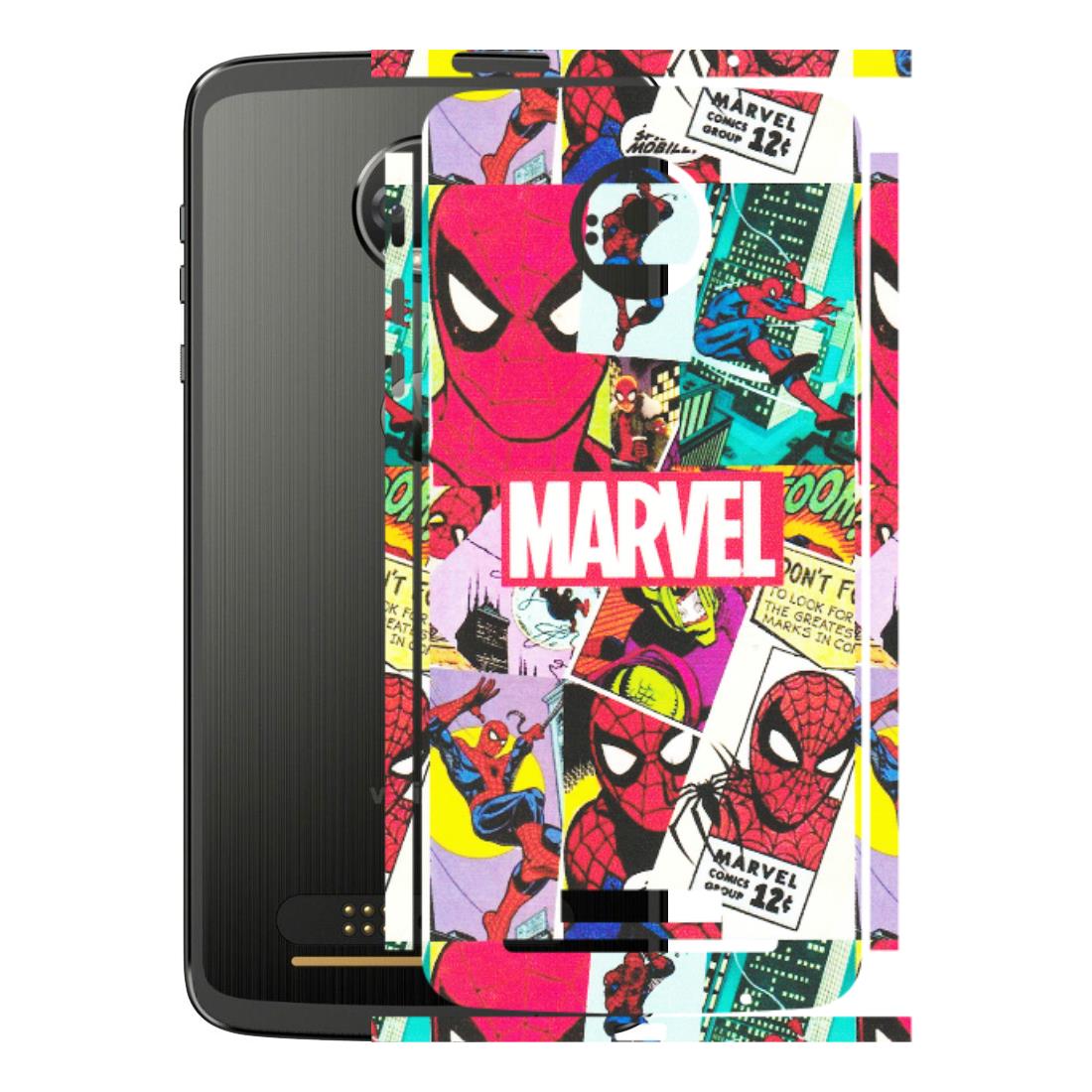 Motorola Phone Skins (All Models) - Marvel Comic Spiderman Grafitti - Matte Finish (M-72) Motorola Moto Z