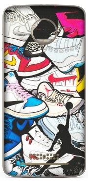 Motorola Phone Skins (All Models) - Jordan Sneakers Fan - Matte Finish (M-80) Motorola Moto Z