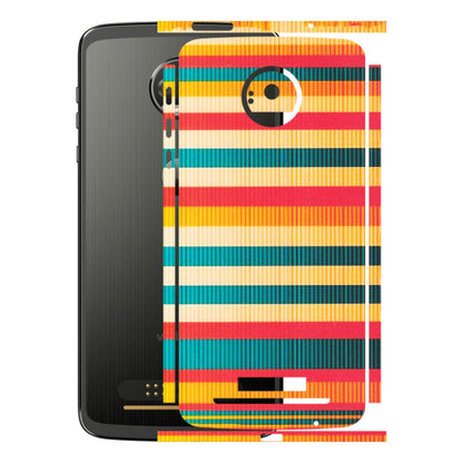 Motorola Phone Skins (All Models) - Colourful Stripes Soothing Effect - Matte Finish (M-86) Motorola Moto Z