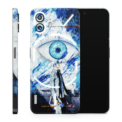 Anime Sea Blue Eye 3D Embossed Phone Skin